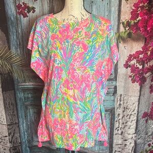 Lilly Pulitzer Girls Via Caftan Tunic Dress, size XL (12-14), excellent cond